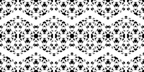Seamless Transparent Monochrome Art Deco Style Geometric Pattern Wallpaper