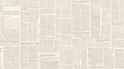 Obraz premium Vintage newspaper-textured background in white, gray, and black tones, high-resolution and super-detailed, perfect for retro-style designs, large canvas prints, and wallpapers.