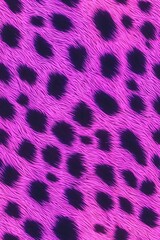Obraz premium Vertical Wild animal cheetah skin, gradient leo texture, neon spots on iridescent pink.