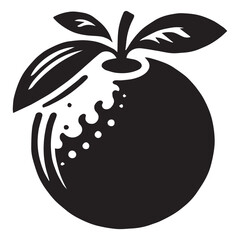 Orange Vector art illustration with leaves