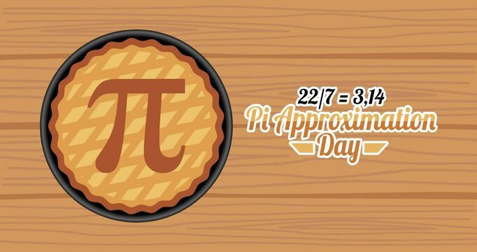 Pi approximation day motion video, ideal for Pi approximation day celebration
