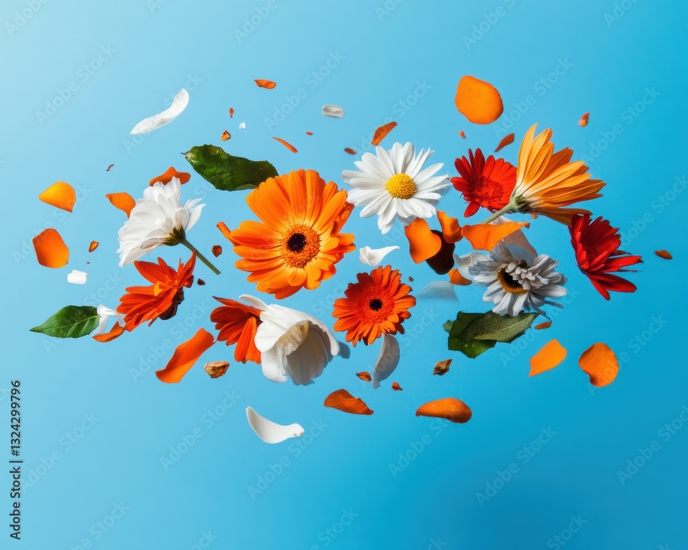 Poster vibrant dynamic floral explosion immersive event branding imagery for creative marketing - euphoric 
