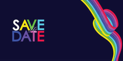 Save the date banner. Can be used for business, marketing and advertising. logo graphic design of event summit made for Technology and upcoming events.