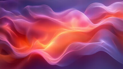 Obraz premium Abstract Art of Delicate Pastel Mist Glowing with Dynamic Waves and Ethereal Light