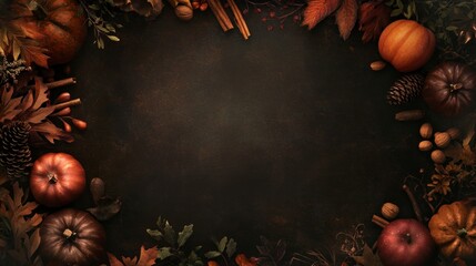 Autumn Harvest Still Life Pumpkins Apples and Cinnamon for Thanksgiving Background