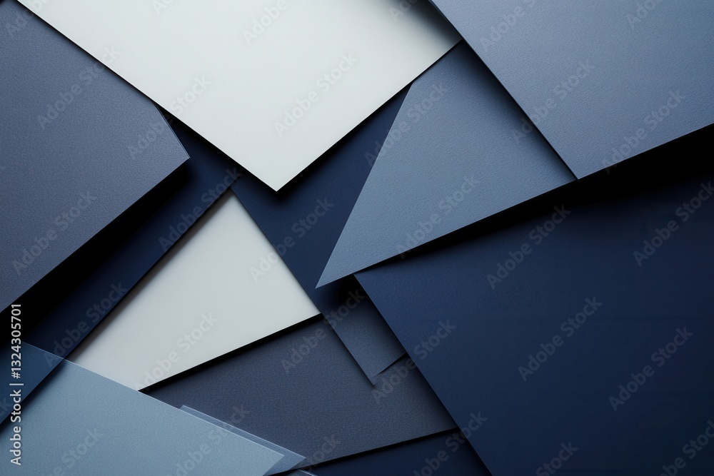 Poster Structured geometric background featuring angular shapes symbolizing stability and governance with modern design elements