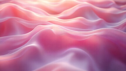 Obraz premium Abstract Art of Surreal Pastel Color Washes Blending in Soft Flowing Waves with Gentle Light