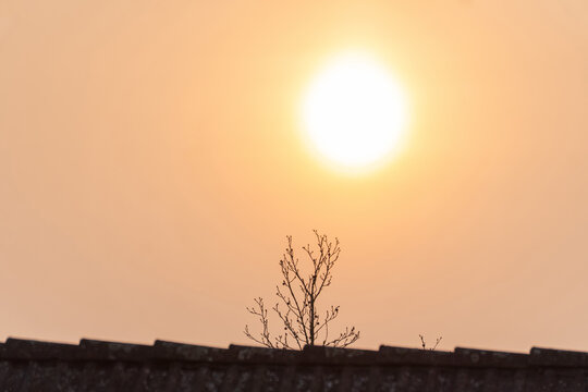 Sonnenaufgang im Saharastaub