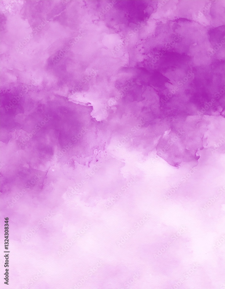 Wall mural purple watercolor background creating a cloudy gradient effect