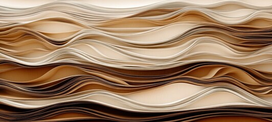 Organic Waving Lines Texture Background in Brown, Beige, and Orange Tones for Web Design ( Illustration)