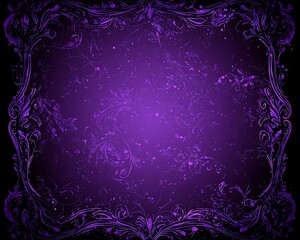 Purple Floral Frame Background Design.