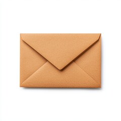Brown Kraft Envelope Isolated on White Background for Mailing Purposes