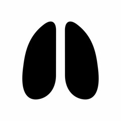 Deer Paw silhouette. Flat image