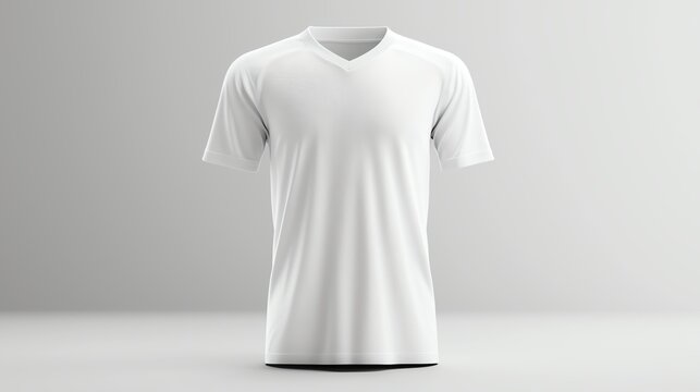 White soccer jersey mockup with non-design on front, clean and minimal presentation
