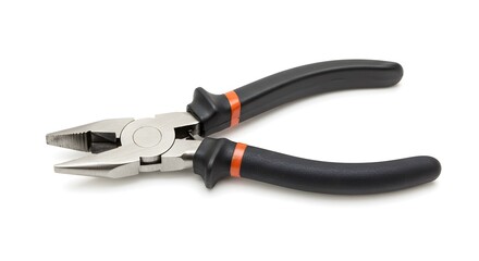 Obraz premium Pliers with Black Handle on White Background for Handyman Projects