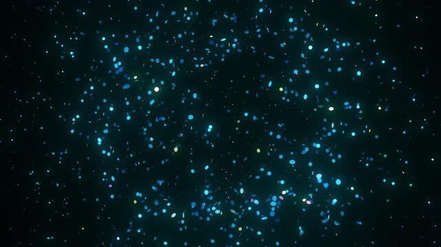 Glowing particles dynamically align to form a futuristic map of France. The animation features rotating perspectives and cosmic lighting, creating a mesmerizing sci-fi atmosphere.