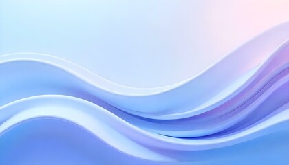 Fototapeta premium Abstract background with flowing lines and waves, gradient color scheme from light blue to purple, smooth and glossy texture, digital art, high resolution,