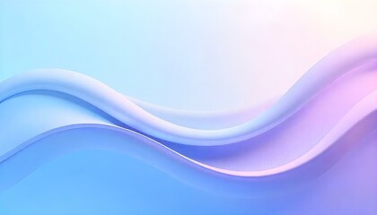 Fototapeta premium Abstract background with flowing lines and waves, gradient color scheme from light blue to purple, smooth and glossy texture, digital art, high resolution,