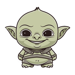 Obraz premium Friendly Standing Green Goblin