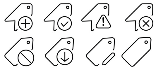 Bookmark and Tag icon set. vector eps10