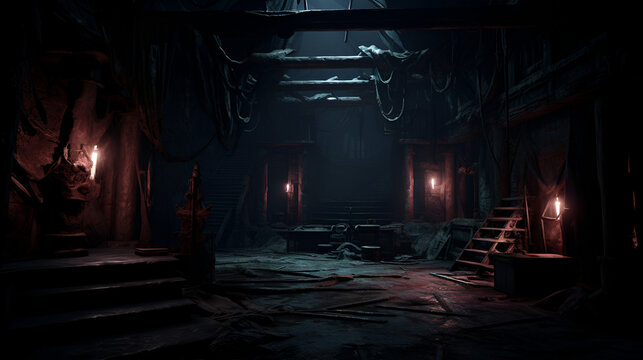 Abandoned Places, Dimly, Vampire Lair, Night Hunt, Horror Ambience