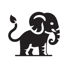  Playful Elephant Silhouette: Artistic Animal Design