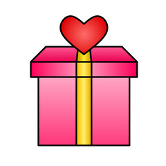 box love icon vector simple design illustration/ sweet valentine element