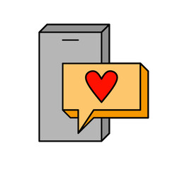 text love icon vector simple design illustration/ sweet valentine element