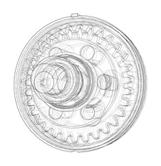 Wave Reducer. Vector illustration, 3d render