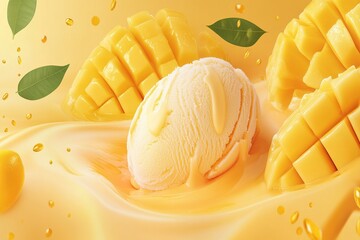 mango ice cream sundae: delicious summer treat