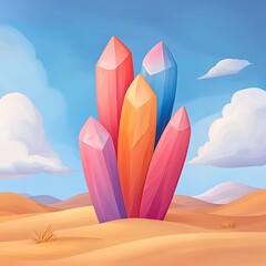 Desert Crystal Cluster for Vibrant Sky.