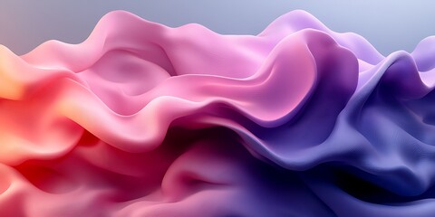 Obraz premium Abstract colorful waves, flowing fabric