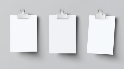 Blank Paper Notes for Infographic Design Mockup