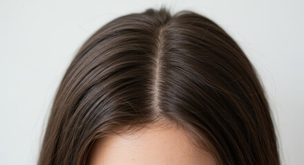  Healthy Scalp & Hairline: Hair Parting, Dark Brown Hair, Root Health, Beauty, Texture, Haircare