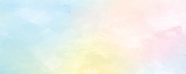 watercolor paint background design with colorful orange pink borders and bright center.