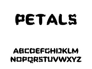 A unique display font template with a petals-inspired style, perfect for branding, posters, and creative designs. Fully editable vector format for versatile use.