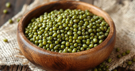 Fototapeta premium mung beans in a bowl