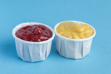 Sauce in paper container