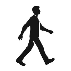 Professional Walking: Businessman with Briefcase Silhouette