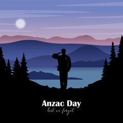 Anzac Day vector background illustration. it is suitable for card, banner, or poster