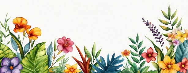 Vibrant floral arrangement nature scene watercolor art bright colors close-up view botanical inspiration