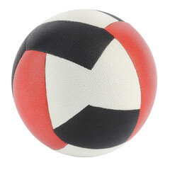 Fototapeta premium Classic football ball positioned on green grass field ready for play representing team sports and competition isolated on a white background.