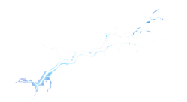 Lightning effect, light blue color, white background, png transparent