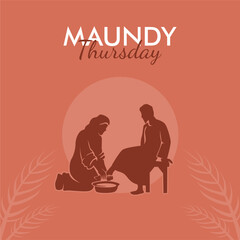 vector maundy thursday poster template