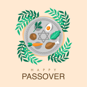 vector happy passover poster template
