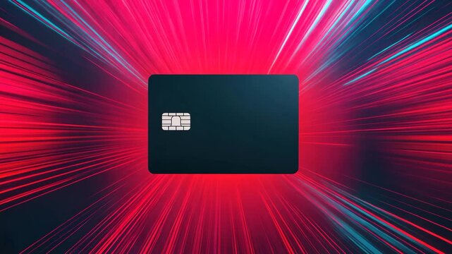 A floating credit card with a shopping mall or store in the background, symbolizing consumer spending and increasing confidence. Economic growth and stimulus policies.