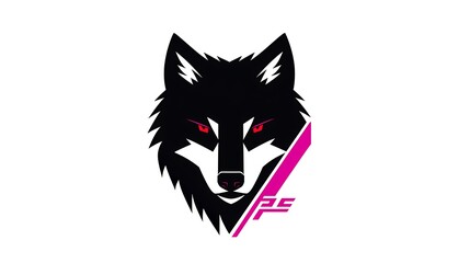 Fototapeta premium Fierce Wolf Head Logo Design.