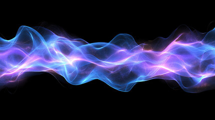 Abstract futuristic digital wave with glowing particles in deep blue and neon pink, dynamic motion background for technology, artificial intelligence, big data, and cyber space applications