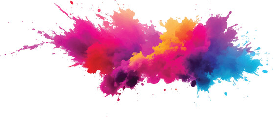 Stunning Watercolor Streaks, Stains, and Explosive Splashes in Vivid, Radiant Colors, Layered with Bold Brush Strokes and Set on a Clean White Background for a Modern, Artistic Impact.
