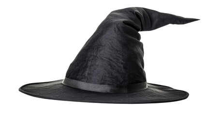 Pointy witch hat casting a spell on transparent background